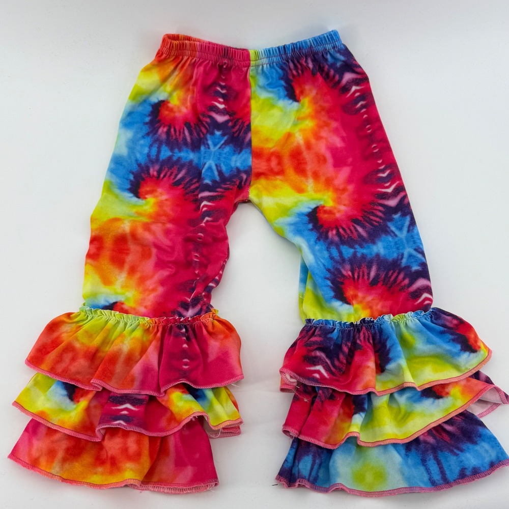 2T‎ Ruffle Bell Bottoms Tie Dye Boho Hippie Kids